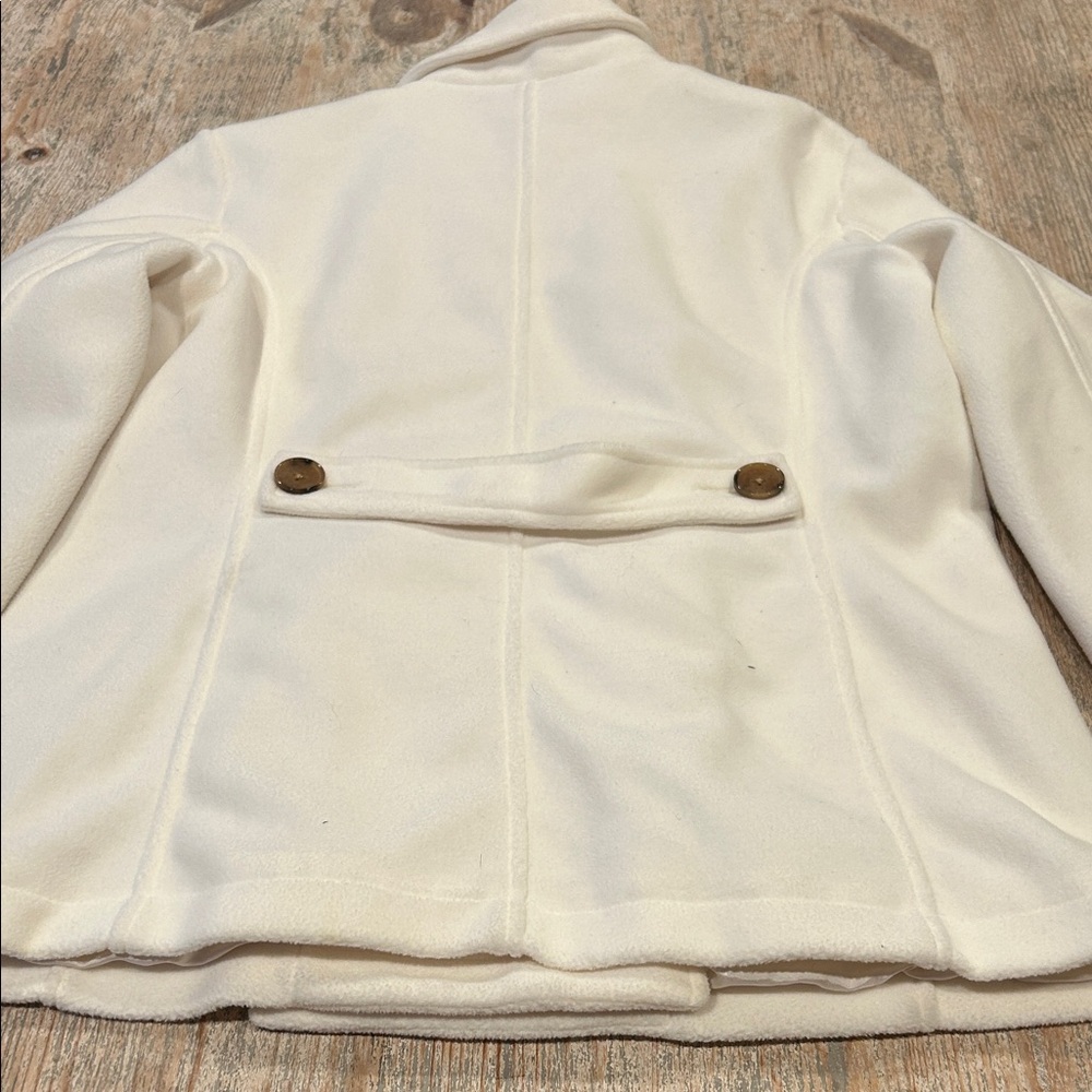 Lands' End Women's Ivory Peacoat - Picture 3 of 3